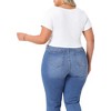 Agnes Orinda Women's Plus Size Square Neck Short Sleeve Slim Fit Crop Tops - 4 of 4