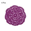 Unique Bargains Cotton Embroidered Lace Vintage Coasters 4 Pcs 3.94" - 3 of 4