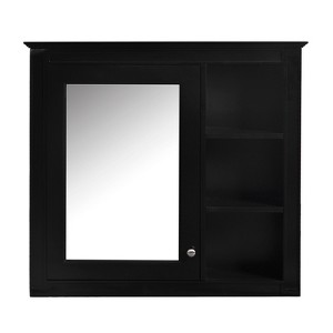 Chery Life 30'' x 28'' Wall Mounted Storage Cabinet, Bathroom Wall Cabinet with Mirror,Medicine Cabinet with 3 Open Shelves - 1 of 4
