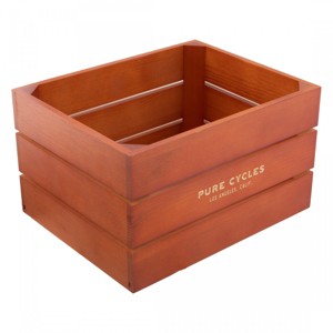 Pure Cycles Wooden City Crate Rich Cedar Wood 12.5`x9.75`x7.25` - 1 of 4