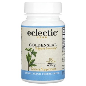 Eclectic Herb Freeze Dried, Goldenseal, 400 mg, 50 Veg Caps - 1 of 4