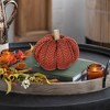 Whisen Set of 2, Pumpkin with Point Pattern, Pumpkin Ornament Decor for Harvest Festival Fall Festival & Thanksgiving - 3 of 4