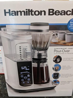 Hamilton Beach Brands, I Convenient Craft 8-Cup White Drip or Pour-Over Coffee Maker