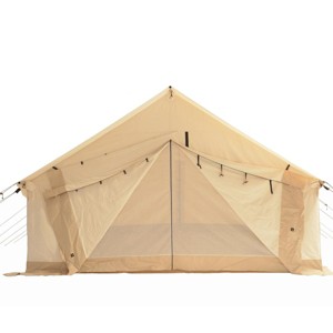 WHITE DUCK Alpha Canvas Wall Tent with Stove Jack & Frame, 4-Season Water Repellent Camping & Hunting Tent, DYNA DUCK Fabric - 1 of 4