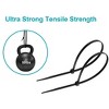 Monoprice 14-inch Cable Tie, 100pcs/Pack, 50 lbs Max Weight - Black - 3 of 4