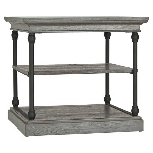 Belvidere 2 - Shelf Accent Table - Gray - Inspire Q