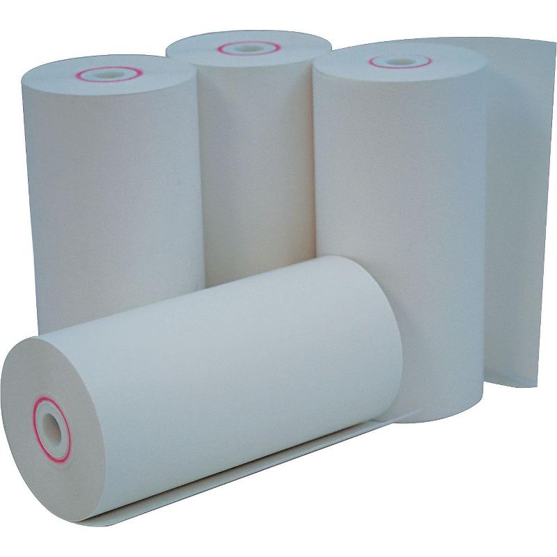 UNIVERSAL Single-Ply Thermal Paper Rolls 4 3/8" x 127 ft White 50/Carton 35765, 2 of 3