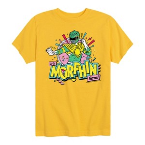 Boys' - Power Rangers - Morphin Time Green Short Sleeve Graphic T-Shirt - 1 of 3