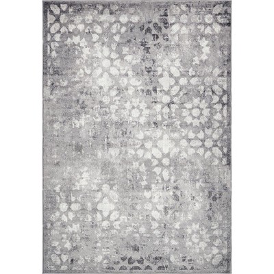 Larvotto Sofia 6'1" x 9' Reversible Gray Indoor Area Rug