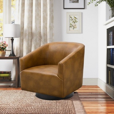 NicBex Accent Chair with Wood Base,Modern Swivel Chair for Bedroom,Reading Room,No Assembly Required