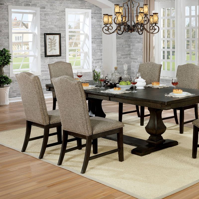 Set of 2 Lemieux Upholstered Dining Chairs Brown - HOMES: Inside + Out, 5 of 6