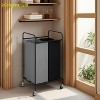 80L/120L Laundry Sorter Basket - 2/3 Bag Large Laundry Hamper Cart w/ Lockable Wheels & Removable Bag Laundry Room Organizer Cart - 2 of 4