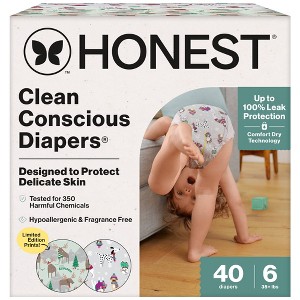 The Honest Company Clean Conscious Disposable Diapers Winter Wags & Adorably A-moosing - 1 of 4