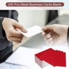 Unique Bargains Aluminum Alloy Laser Engraving Double Side Printable Business Cards 200 Pcs - 3 of 4