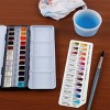 New York Central Watercolor Palette - 24 Empty Half Pans Boxes and Palette with 10 Watercolor Swatch Cards and 2 Swatch Card Sleeves - 3 of 4