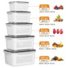LunaLulinlk 5 Pack Fruit Storage Containers for Fridge, 5 in 1 Leakproof Fridge Organizer Bins for Salad Berry Lettuce Vegetables Meat Keeper Fresh - 3 of 4