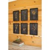 Botanical Prints Under Glass 14"H – Distressed Black Wood Frame Farmhouse Wall Decor (Set of 6) by Kalalou - 2 of 3