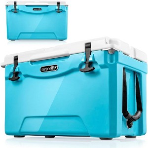 SereneLife 50-Quart Portable Cooler Box - Keeps Food and Beverages Cold, Blue - 1 of 4