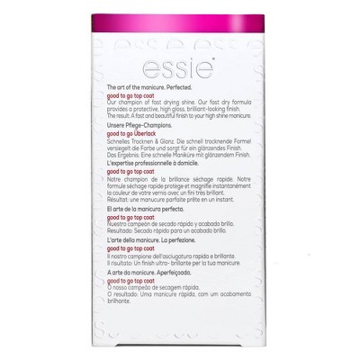 essie Good to Go Top Coat - fast dry and shine - 0.46 fl oz