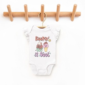 The Juniper Shop Keepin' It Cool Ice Cream Baby Flutter Sleeve Bodysuit - 1 of 2