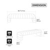 DSVIMOY Modern Upholstered Armless Bed Bench, Daybed Chaise, Ottoman Foot Stool for Living Room and Bedroom, Entryway, Black, 69.7"*20.5"*17.3" - 3 of 4