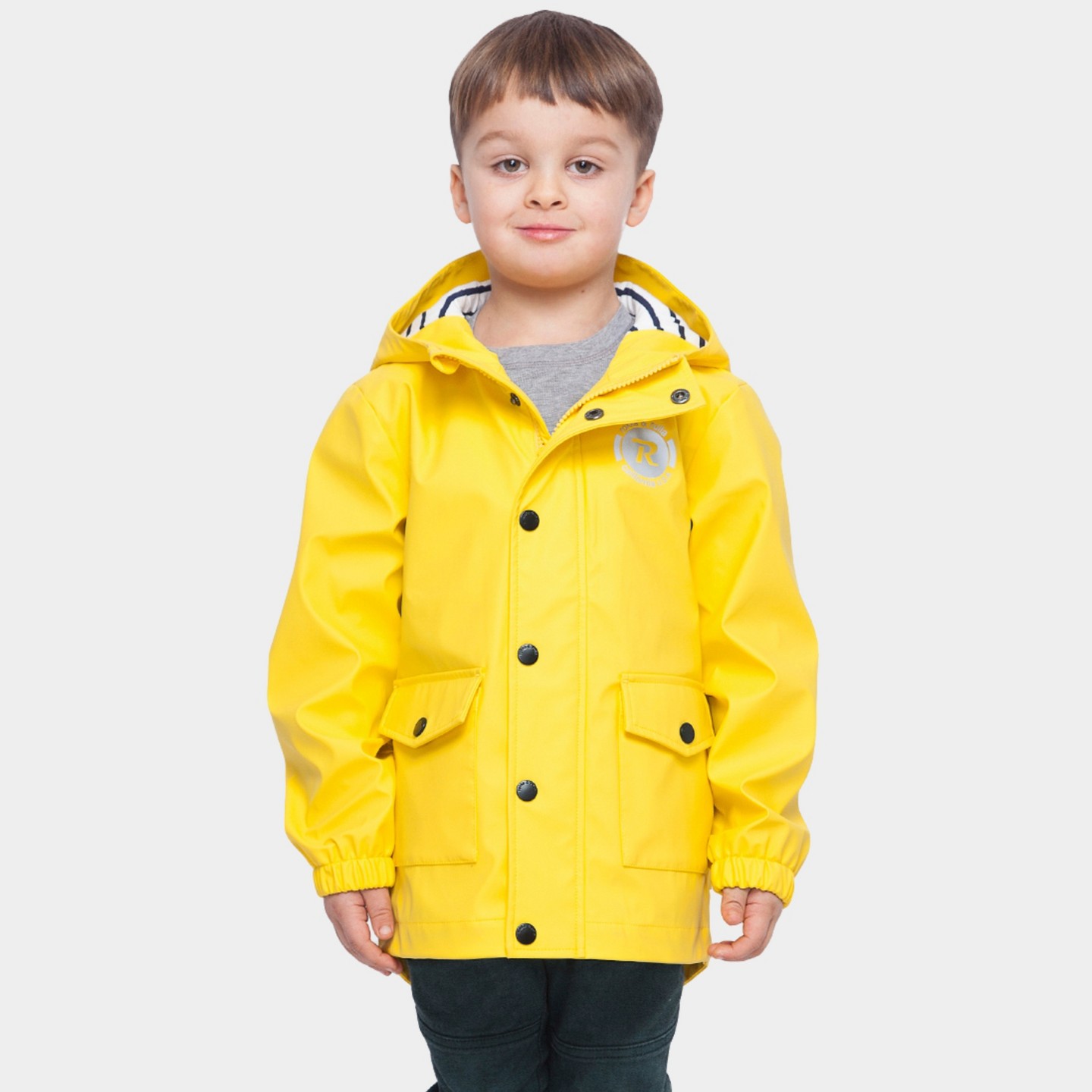 Куртки Rokka&Rolla Waterproof Rain Coats Rubberized Jackets-Lemon Chrome для мальчиков — фото 1