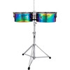 LP Tony Succar Signature Timbales With Black Nickel Hardware 14 in./15 in. Rainbow Chrome - 2 of 4