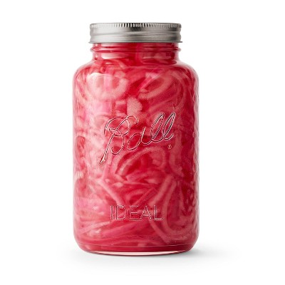 Vintage Rose Pink 32oz Glass Canning Jar Set, Dishwasher Safe