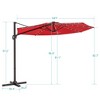 Sonkuki 10-ft LED Solar Lights Outdoor Octagon Cantilever Patio Umbrella - 3 of 4