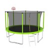 Okak 8/12/14/15/16FT Outdoor Trampolines with Enclosure Net, Toddler Trampoline with Balance Bar, Basketball Hoop and Ball, Rebounder for Garden - 3 of 4