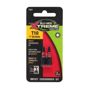 Blu-Mol Xtreme Torx 10 X 1 in. L Screwdriver Bit S2 Tool Steel 2 pc - 1 of 2