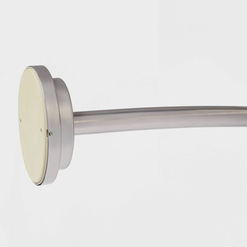 72" Dual Mount Curved Steel Shower Curtain Rod with Tiered End Cap - Made By Design&#153;, 5 of 9