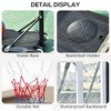 RISOKEYS Portable Basketball Hoop, Height Adjustable 5-7FT, with 33 in Backboard and Wheels, for Indoor Outdoor - 3 of 4