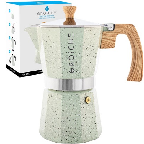Grosche Milano Stone Stovetop Espresso Maker, 9 Cup, Mint Green : Target