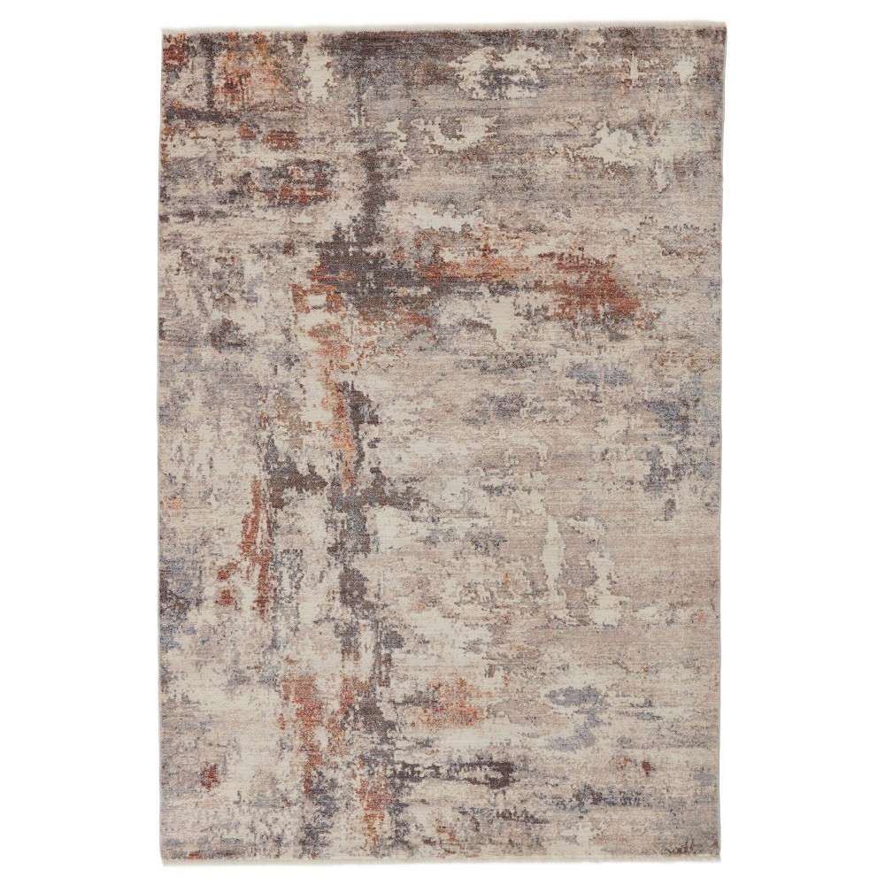 9'3inx13'3in Heath Abstract Area Rug Gray/Red - Jaipur Living