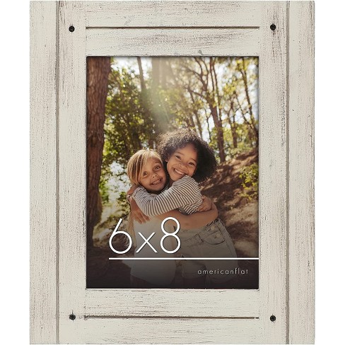 8 X 6 Multi Photo Frame Holds 4 6x8 Photos in a Black Wood Frame