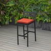 LeisureMod Chelsea Collection Modern Aluminum Outdoor Bar Chair Set of 2 - 4 of 4