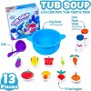 Soup-Themed Bath Toy Set with Floating Veggies, Scoop and Strainer for Pretend Cooking Play - 4 of 4