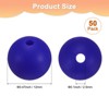 Unique Bargains Round Loose Rubber Beads Craft Smooth Ball Small Hole for DIY Crafts 50 Pcs - 3 of 4