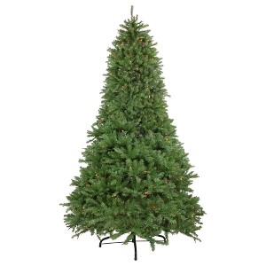 Northlight 9' Pre-Lit Rockwood Pine Artificial Christmas Tree, Multi Lights - 1 of 4