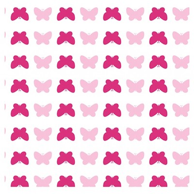 Tempaper Tots Butterfly Self-Adhesive Removable Wallpaper Pink