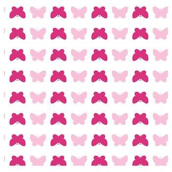 Tempaper Tots Butterfly Self-Adhesive Removable Wallpaper Pink