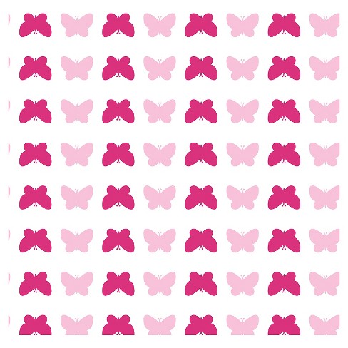 Tempaper Tots Butterfly Self-Adhesive Removable Wallpaper Pink - image 1 of 2