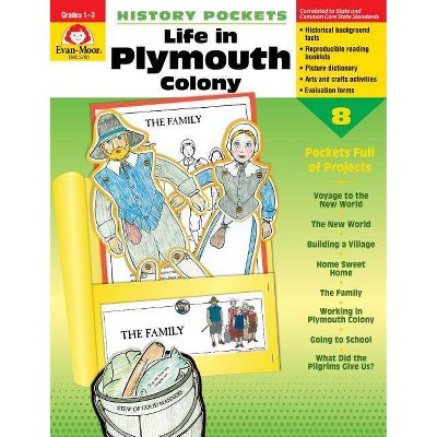 Life Plymouth Colony Grade 1-3 - (History Pockets) by  Evan-Moor Educational Publishers (Paperback)