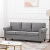 NicBex 3 Seater Sofa Couch with Extra Deep Seat Modern Upholstered PU Leather Couch with Wood Legs for Living Room - 4 of 4