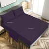 PiccoCasa 110gsm 1 Flat Sheet 1 Fitted Sheet and 2 Pillowcases Bed Sheet Set 4 Pcs - 3 of 4