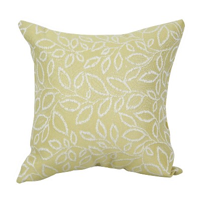 Florian Pineap Yellow Jacquard Throw Pillow Set of 4