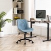 YOUNIKE Modren Office Desk Chair Leather Executive Task Chair Adjustable Swivel Makeup Rolling Vanity Chair Seat Height 17.72"-22.44" - 3 of 4