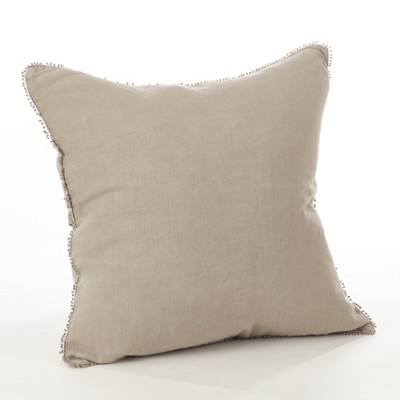 OUTDOOR WHITE FRINGE PILLOW 22x22 - Sugar Feather