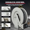 Mojgar Oil Hose Reel, 1/2 inch x 50 ft Retractable Fuel Hose Reel, Max 2300 PSI Premium SAE100R1AT Commercial Hose - 3 of 4